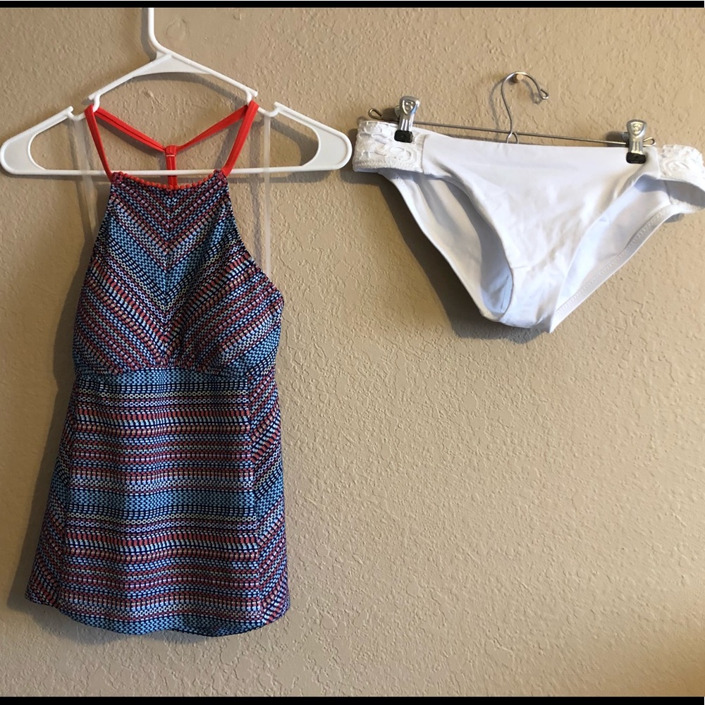 Tankini and swim bottoms